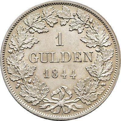 Reverse Gulden 1844 - Silver Coin Value - Hohenzollern-Sigmaringen, Karl