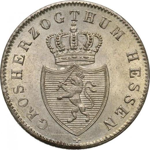 Avers 6 Kreuzer 1836 - Silbermünze Wert - Hessen-Darmstadt, Ludwig II