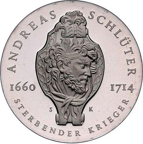 Obverse 20 Mark 1990 A "Andreas Schlüter" - Silver Coin Value - Germany, GDR