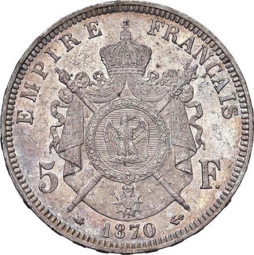 Reverse 5 Francs 1870 A "Type 1861-1870" - Silver Coin Value - France, Napoleon III