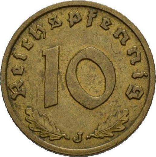 Obverse 10 Reichspfennig 1939 J "Type 1936-1939" -  Coin Value - Germany, Third Reich