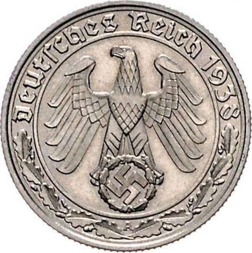 Reverse 50 Reichspfennig 1938 A "Type 1938-1939" -  Coin Value - Germany, Third Reich