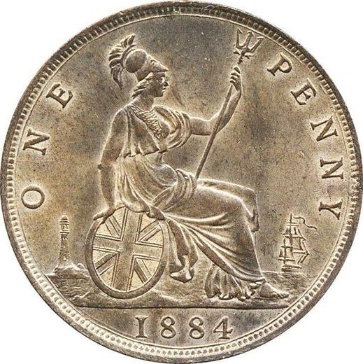Revers 1 Penny 1884 "Typ 1860-1894" - Münze Wert - Großbritannien, Victoria
