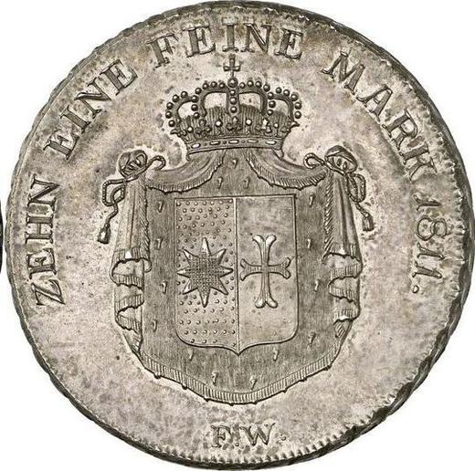 Reverse Thaler 1811 F.W. - Silver Coin Value - Waldeck-Pyrmont, George