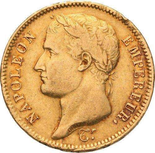 Obverse 40 Francs 1808 W "Type 1807-1808" - Gold Coin Value - France, Napoleon I