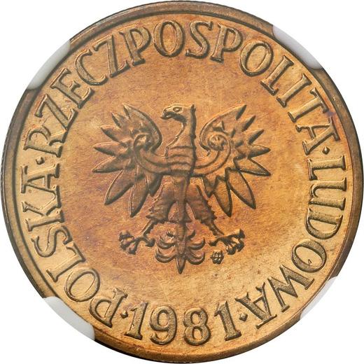 Avers 5 Zlotych 1981 MW - Münze Wert - Polen, Volksrepublik Polen
