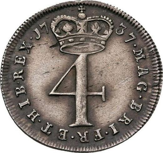 Reverse Fourpence (Groat) 1737 - Silver Coin Value - United Kingdom, George II