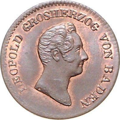 Obverse 1/2 Kreuzer 1830 -  Coin Value - Baden, Leopold