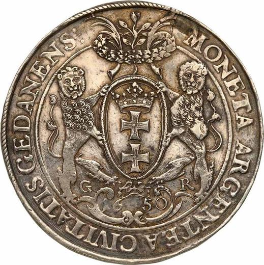 Reverse 2 Thaler 1650 GR "Danzig" - Silver Coin Value - Poland, John II Casimir