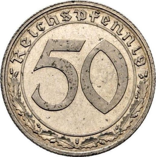 Obverse 50 Reichspfennig 1938 J "Type 1938-1939" -  Coin Value - Germany, Third Reich
