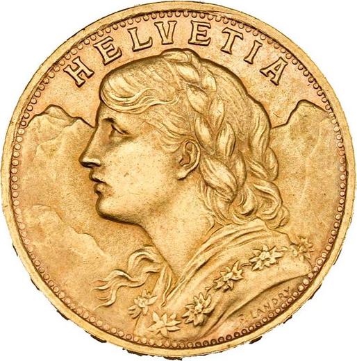 Obverse 20 Francs 1947 B "Vreneli" - Gold Coin Value - Switzerland, Confederation