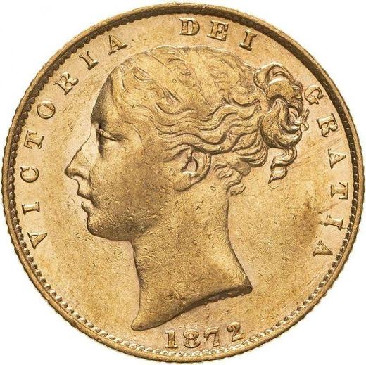 Obverse Sovereign 1872 WW "Shield" No number - Gold Coin Value - United Kingdom, Victoria