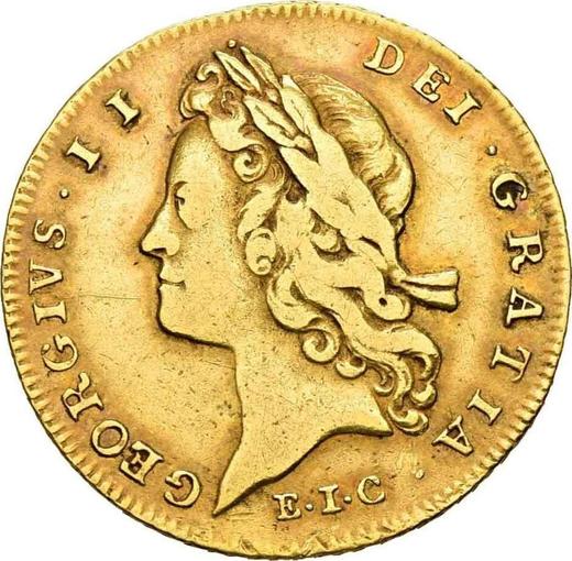 Awers monety - 1 gwinea 1729 EIC "Portret w młodych latach" - cena złotej monety - Wielka Brytania, Jerzy II