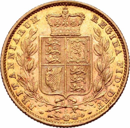 Reverse Sovereign 1872 S WW "Coat of arms" - Gold Coin Value - Australia, Victoria