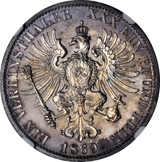 Reverse Thaler 1869 C - Silver Coin Value - Prussia, William I
