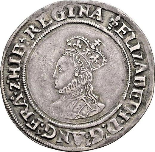 Obverse Shilling no date (1559-1660) "First issue" Dot border - Silver Coin Value - United Kingdom, Elizabeth I