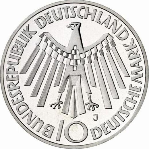 Revers 10 Mark 1972 J "Olympischen Spiele" - Silbermünze Wert - Deutschland, BRD