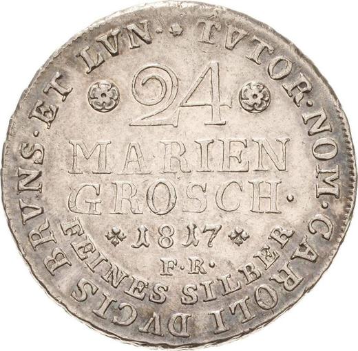 Rewers monety - 24 mariengroschen 1817 FR - cena srebrnej monety - Brunszwik-Wolfenbüttel, Karol II