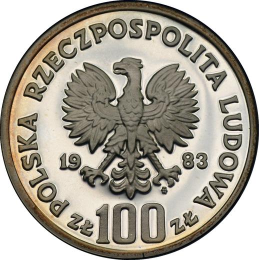 Avers 100 Zlotych 1983 MW "Bär" Silber - Silbermünze Wert - Polen, Volksrepublik Polen