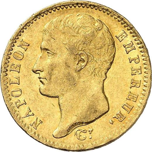 Obverse 20 Francs 1807 W "Type 1806-1807" - Gold Coin Value - France, Napoleon I