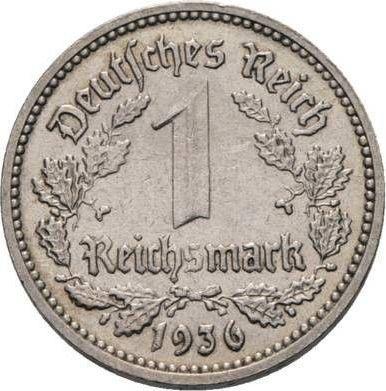 Anverso 1 Reichsmark 1936 J "Tipo 1933-1939" - valor de la moneda  - Alemania, Alemania nazi