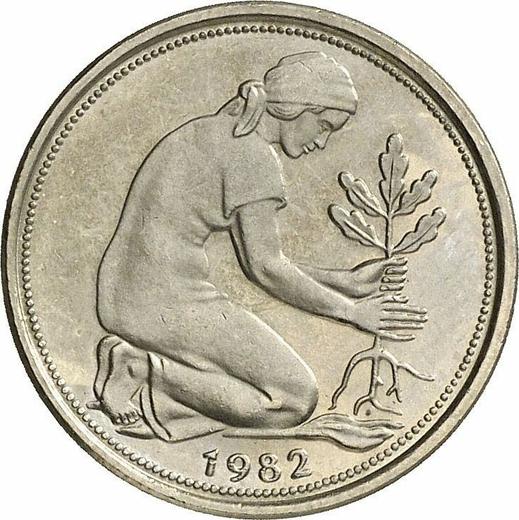 Revers 50 Pfennig 1982 F - Münze Wert - Deutschland, BRD