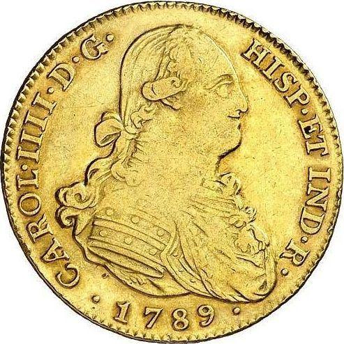 Obverse 4 Escudos 1789 M MF - Gold Coin Value - Spain, Charles IV