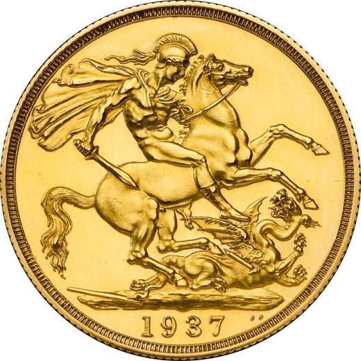 Реверс монеты - Пробные 2 фунта 1937 года HP - цена золотой монеты - Великобритания, Эдуард VIII