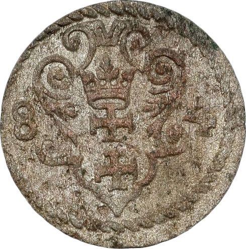 Revers Denar 1584 "Danzig" - Silbermünze Wert - Polen, Stephan Bathory