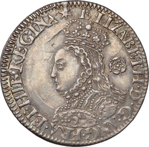Obverse Sixpence 1562 "Milled coinage" Adorned dress - Silver Coin Value - United Kingdom, Elizabeth I