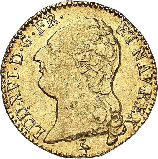 Anverso Louis d'Or 1790 A - valor de la moneda de oro - Francia, Luis XVI