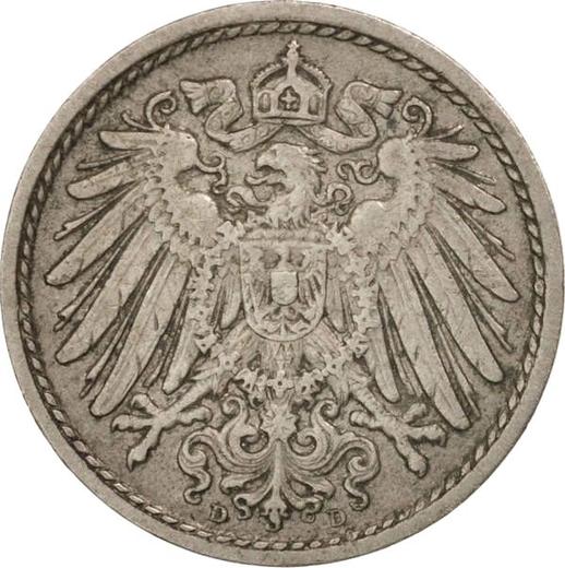 Reverse 5 Pfennig 1906 D "Type 1890-1915" - Coin Value - Germany, German Empire