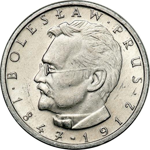 Reverse Pattern 10 Zlotych 1982 MW "100th anniversary of Boleslaw Prus`s death" Aluminum -  Coin Value - Poland, Peoples Republic