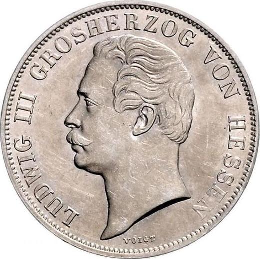 Obverse Gulden 1854 - Silver Coin Value - Hesse-Darmstadt, Louis III