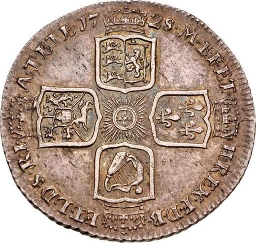 Reverse Shilling 1728 "Young Head" Angles plain - Silver Coin Value - United Kingdom, George II