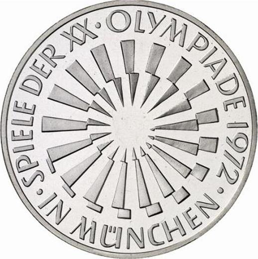 Avers 10 Mark 1972 J "Olympischen Spiele" - Silbermünze Wert - Deutschland, BRD