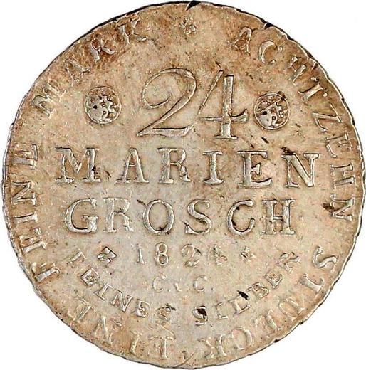 Reverse 24 Mariengroschen 1824 CvC "BRAUNSCHW" - Silver Coin Value - Brunswick-Wolfenbüttel, Charles II