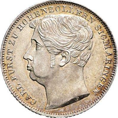 Obverse 1/2 Gulden 1838 D - Silver Coin Value - Hohenzollern-Sigmaringen, Karl
