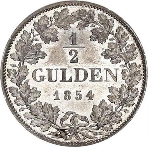 Reverse 1/2 Gulden 1854 - Silver Coin Value - Bavaria, Maximilian II