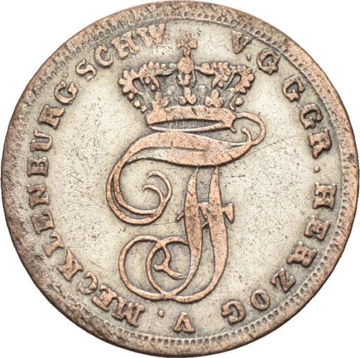 Avers 1 Schilling 1835 - Silbermünze Wert - Mecklenburg-Schwerin, Friedrich Franz I