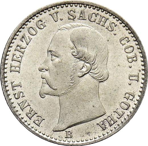 Obverse 2 Groschen 1870 B - Silver Coin Value - Saxe-Coburg and Gotha, Ernest II