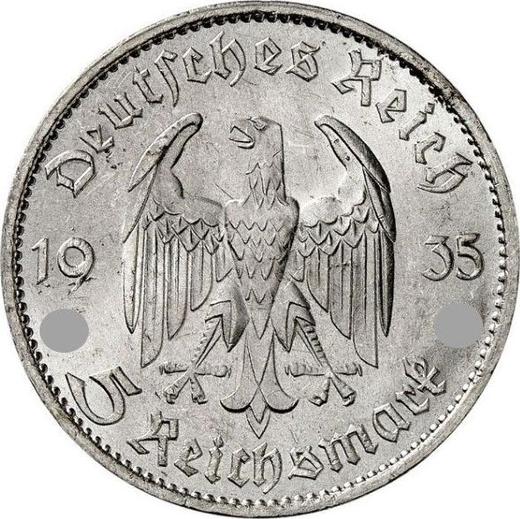 Reverse 5 Reichsmark 1935 G "Garrison Church (undated)" - Silver Coin Value - Germany, Third Reich