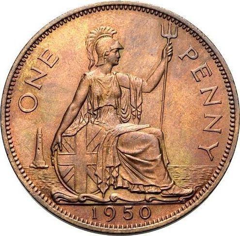 Reverso Penique 1950 HP "Tipo 1949-1952" - valor de la moneda  - Gran Bretaña, Jorge VI