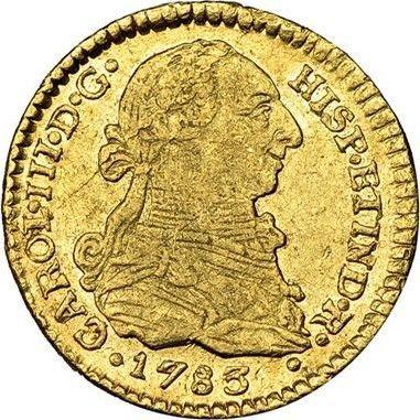 Obverse 1 Escudo 1783 P SF - Gold Coin Value - Colombia, Charles III
