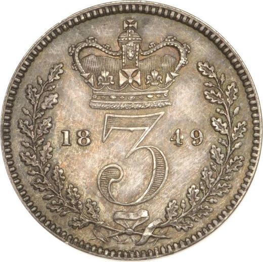 Reverse Threepence 1849 - Silver Coin Value - United Kingdom, Victoria