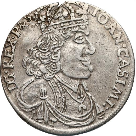 Obverse Ort (18 Groszy) 1655 IT SCH "Type 1655-1658" - Silver Coin Value - Poland, John II Casimir