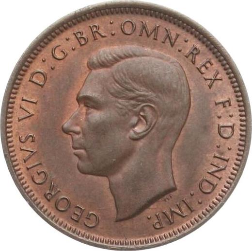 Awers monety - 1/2 pensa 1943 HP - cena  monety - Wielka Brytania, Jerzy VI