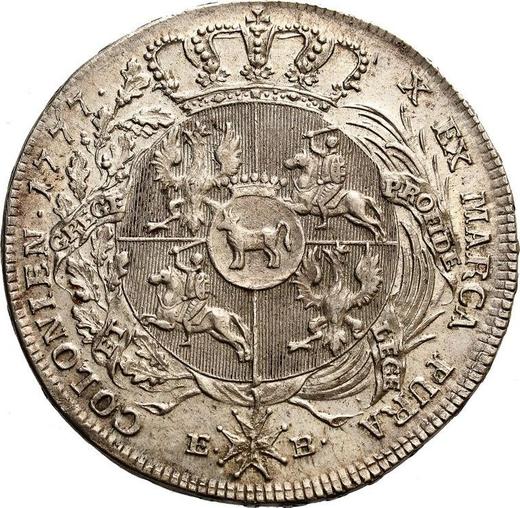 Reverse Thaler 1777 EB LITU - Silver Coin Value - Poland, Stanislaus II Augustus