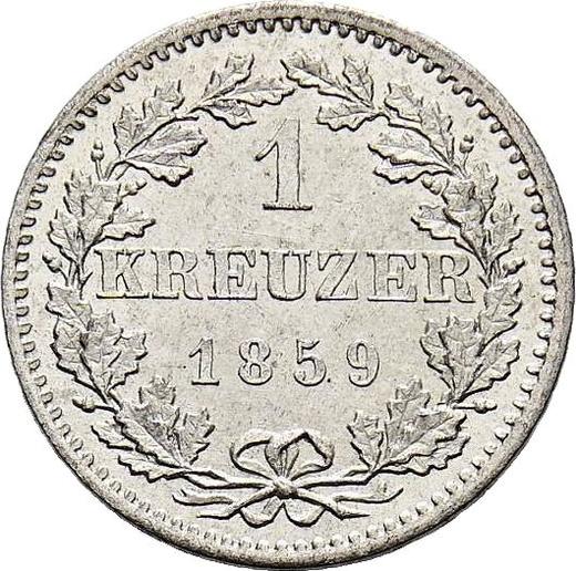 Reverse Kreuzer 1859 - Silver Coin Value - Frankfurt am Main, Free City