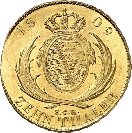 Revers 10 Taler 1809 S.G.H. - Goldmünze Wert - Sachsen-Albertinische, Friedrich August I